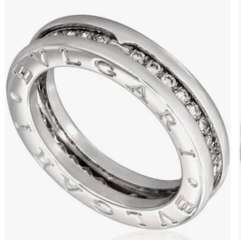 Bvlgari Diamond 18K WG 34 Brilliants (🎵 Matching His/Her Ring Available)